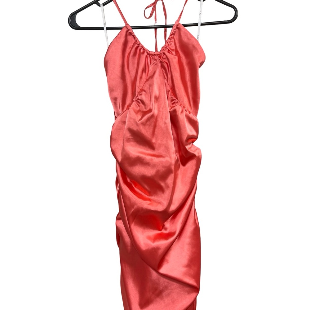 NWT Lulus Size Small Coral Ruched mini Dress